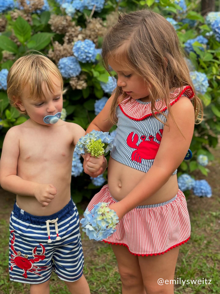 Boy's Crab Swim Trunks