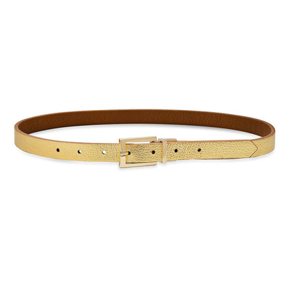 Pasadena Reversible Belt- Caramel Gold