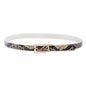 Pasadena Reversible Belt - Eggshell Snake