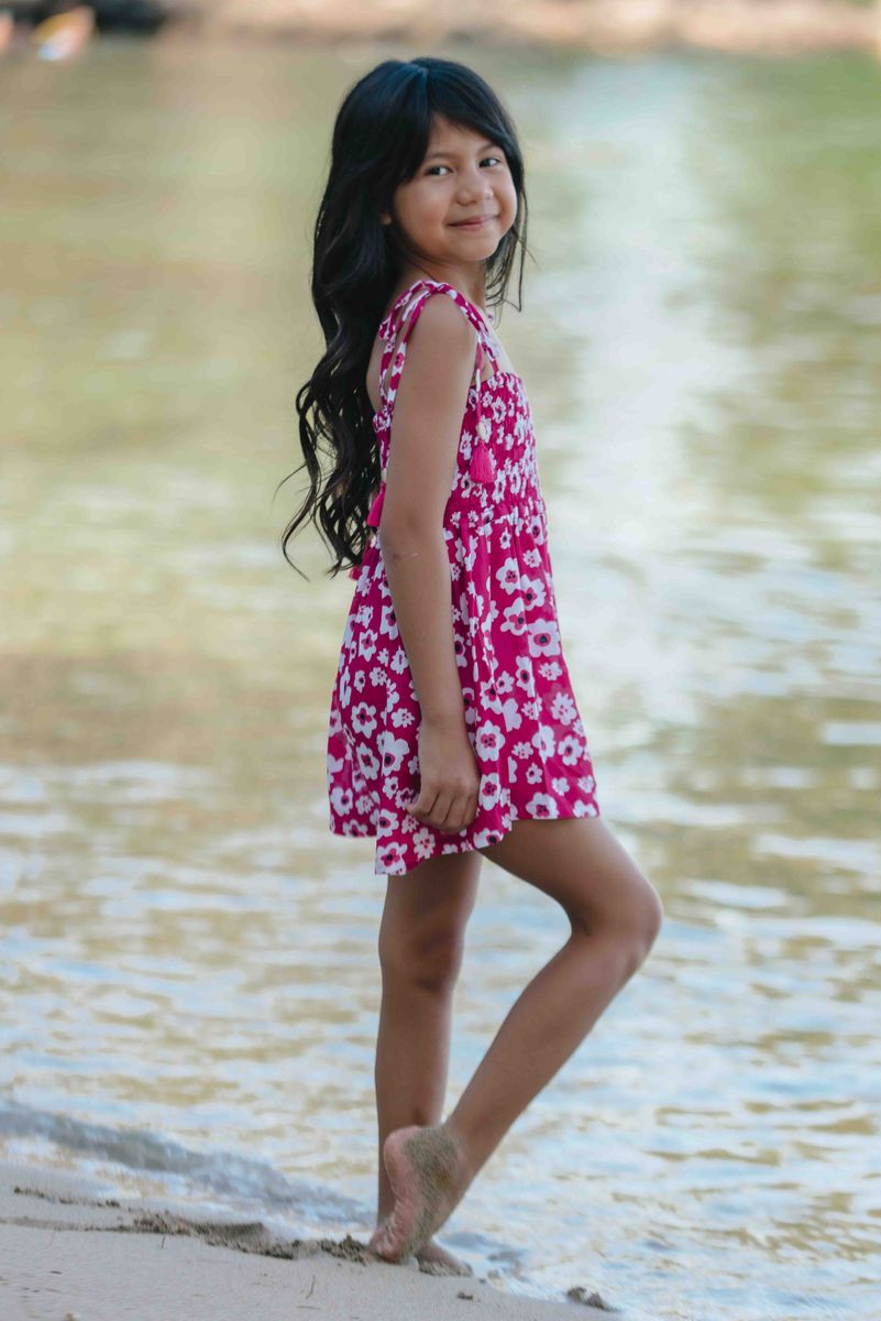Kid's Tiki Romper, Bali Isle Berry