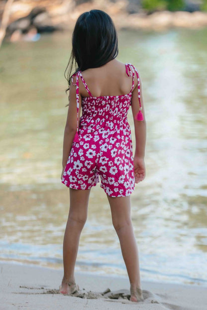 Kid's Tiki Romper, Bali Isle Berry