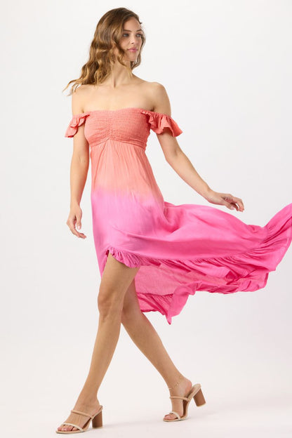 Brooklyn Maxi, Coral Berry Ombre