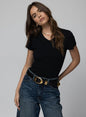 Rib Slim Baby Tee - Black