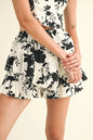 Layered Ruffle Skort White/Black Combo