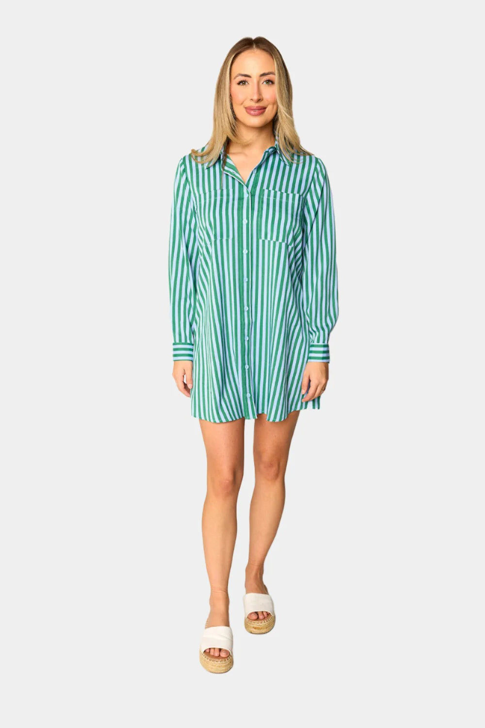 Beau Cucumber Striped Dress