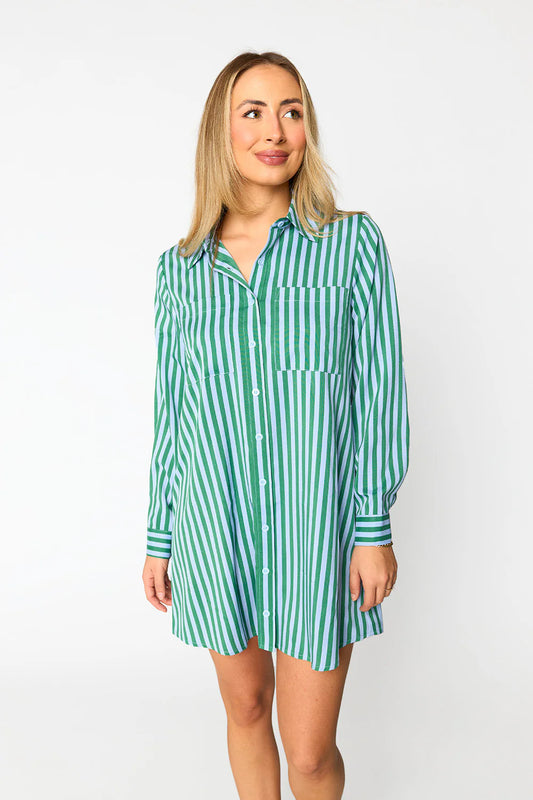 Beau Cucumber Striped Dress