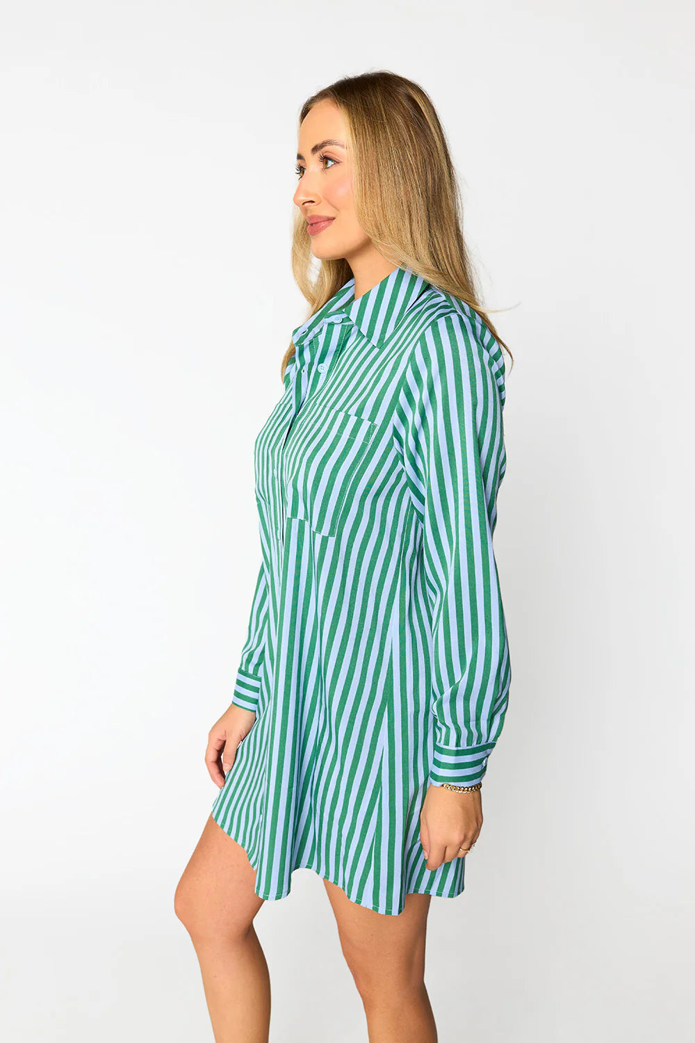 Beau Cucumber Striped Dress