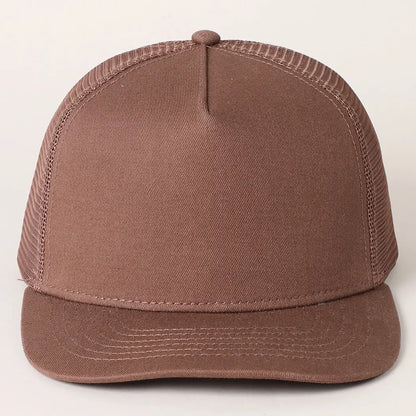 Solid Color Cotton Trucker Hat