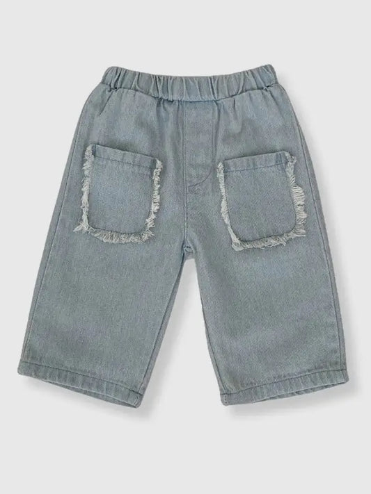 Kids Raw Edge Pocket Denim Pants