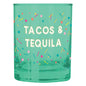Blue Glass Cup - Tacos & Tequila