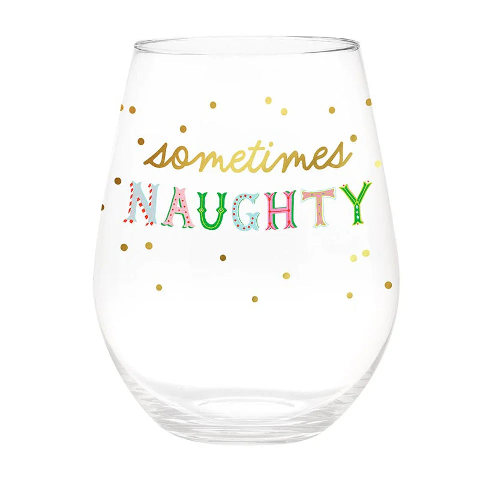 Naughty/Nice Jumbo Steamless Glass, 30oz