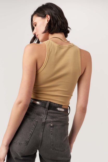 I'm So Lucky Embroidered Tank, iced coffee