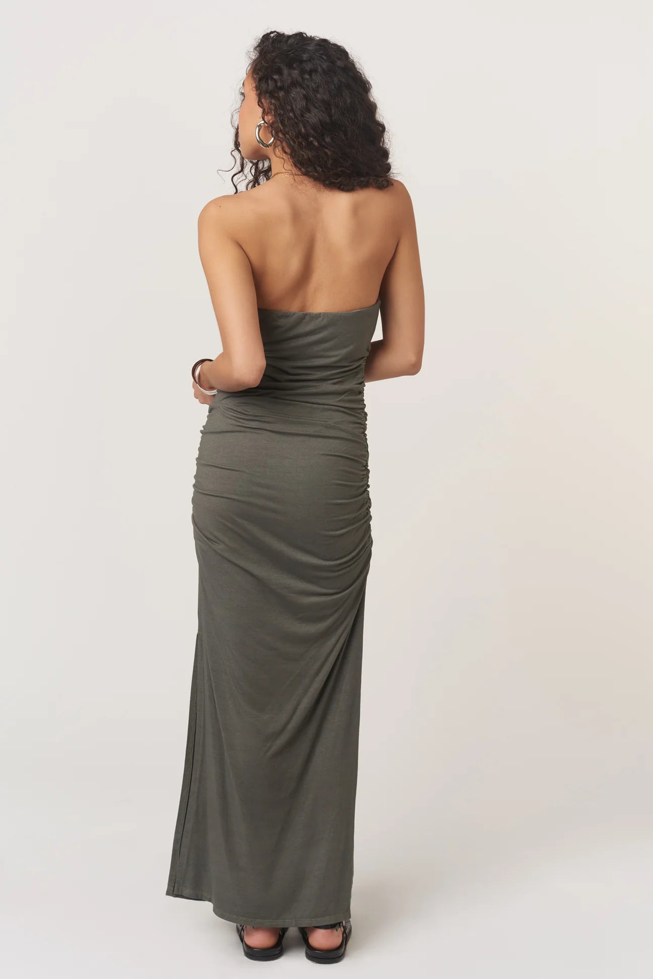 Nala Strapless Side Ruched Dress