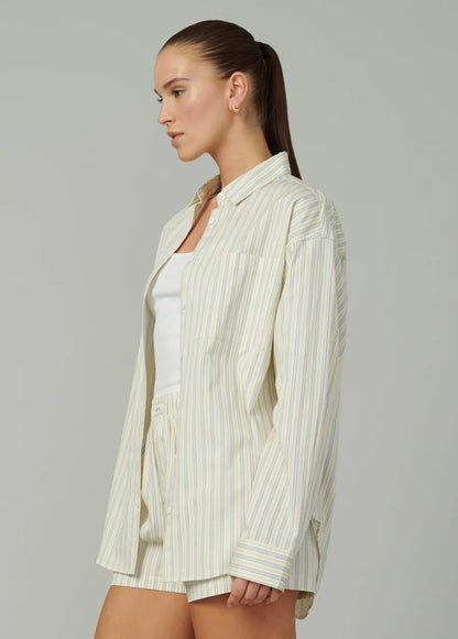 Boyfriend Button Down Shirt - Anise Flower