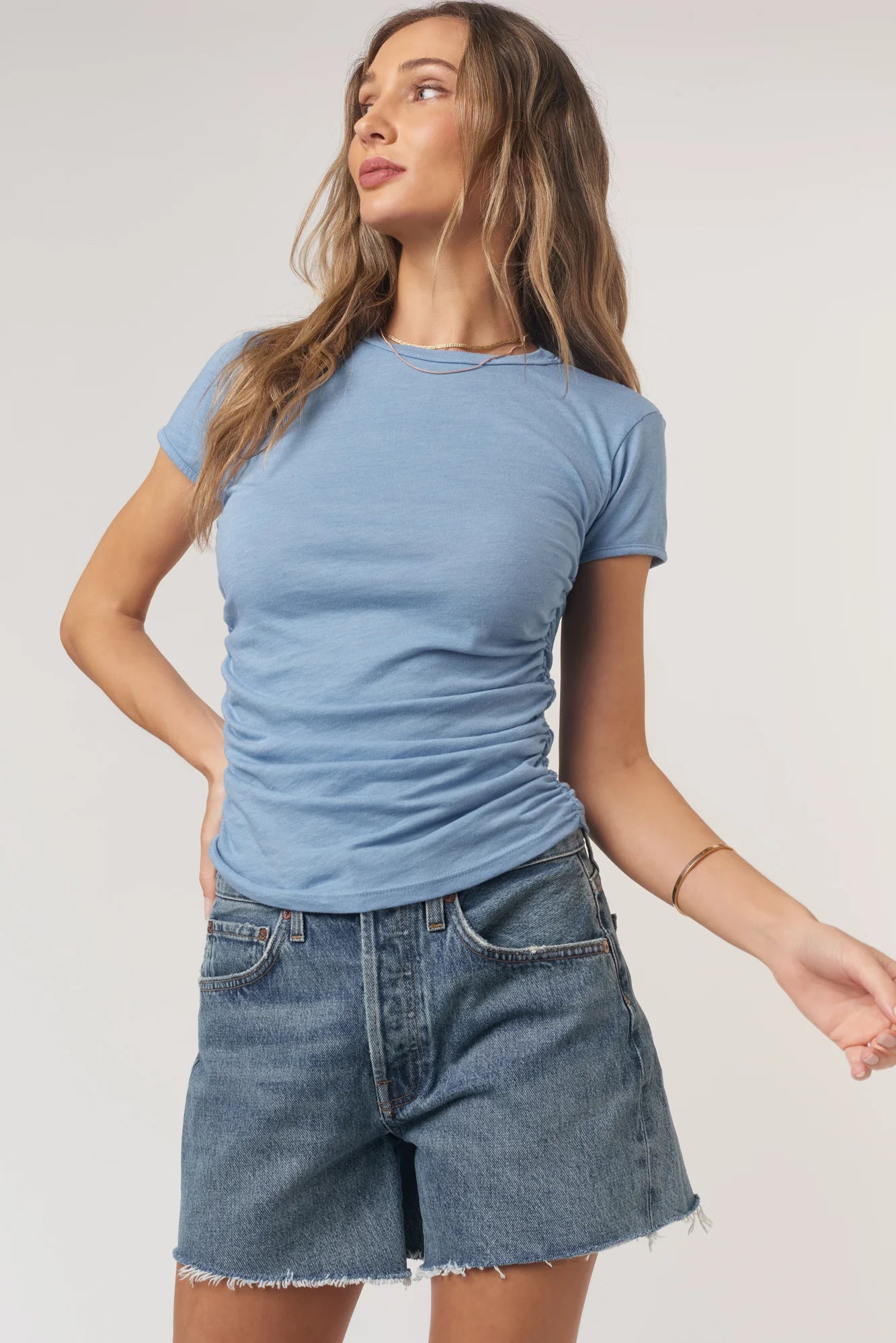 Izzie Ruched Baby Tee