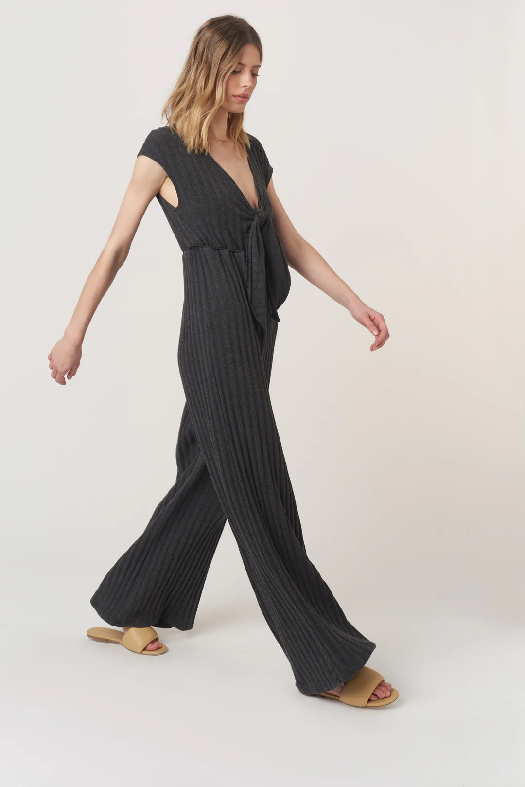 Lowa Tie Rib Jumpsuit