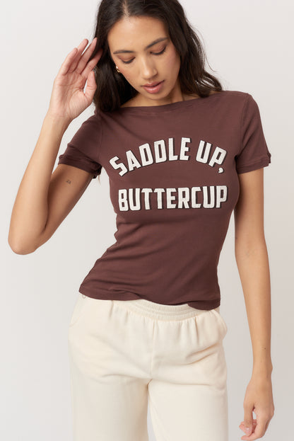 Saddle Tee, Dark Mocha