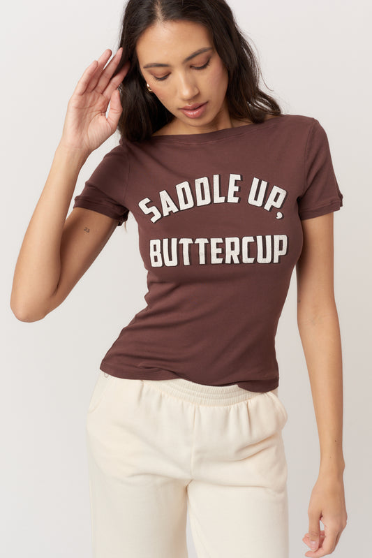 Saddle Tee, Dark Mocha