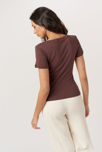 Saddle Tee, Dark Mocha