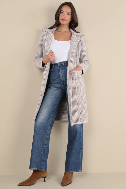 Marceau Houndstooth Coat