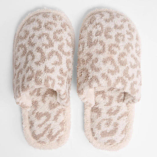 Winter Luxury Leopard Slippers