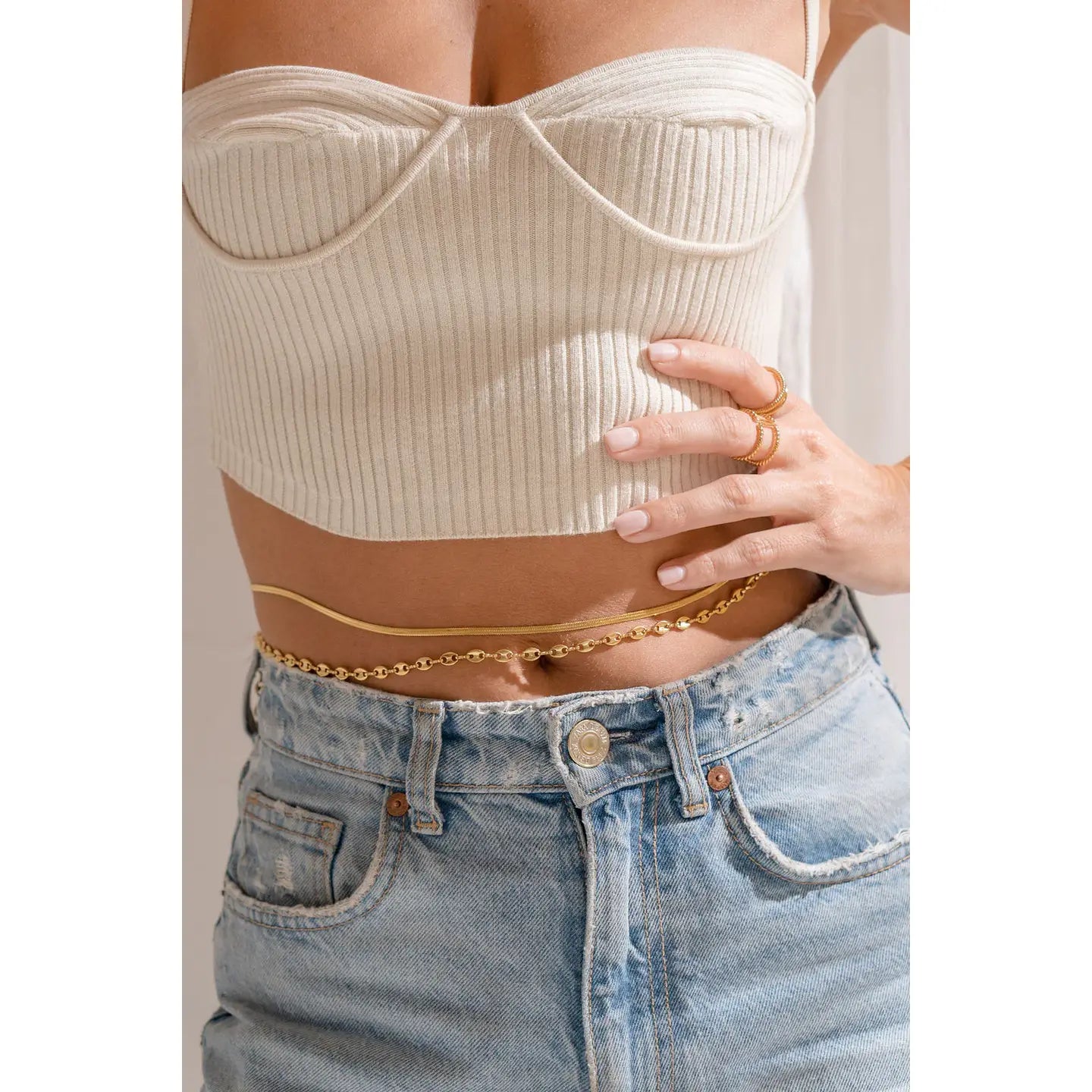 Coin belly chain