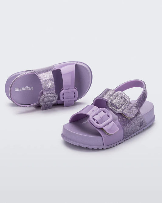 Kids/Toddler Cozy Sandals, glitter lilac
