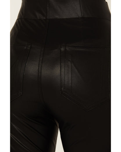 Nashville Pull On Flares Faux Black