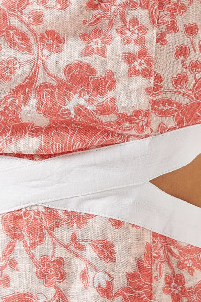 Petal Contrast Mini Dress