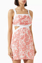 Petal Contrast Mini Dress