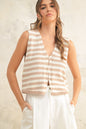 Knitted Striped Vest