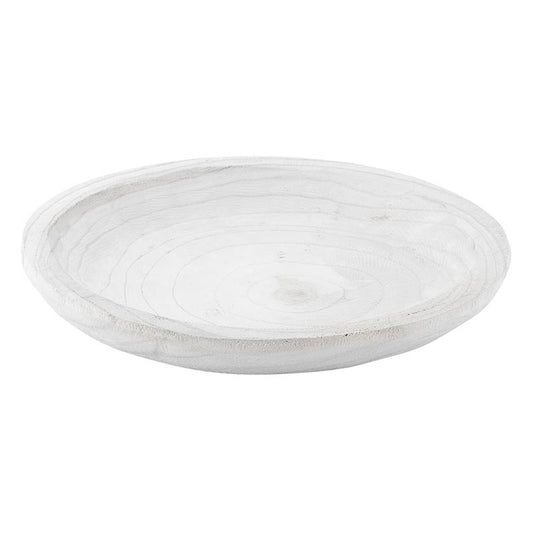 Paulownia Medium White Bowl