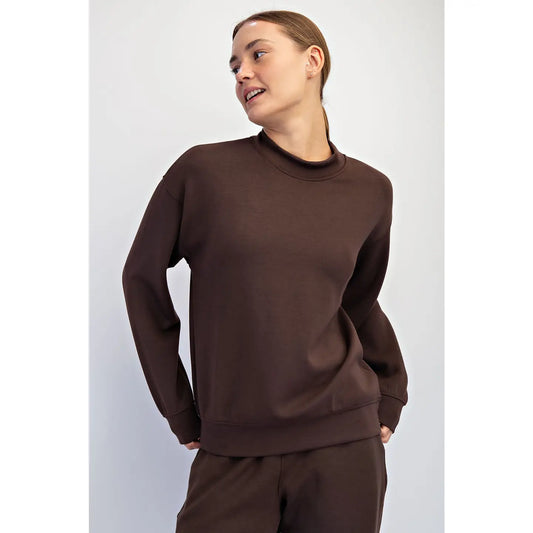 Modal Scuba Mock Neck Pullover