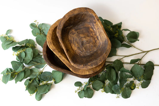 Small Dough Bowl Display, Natural