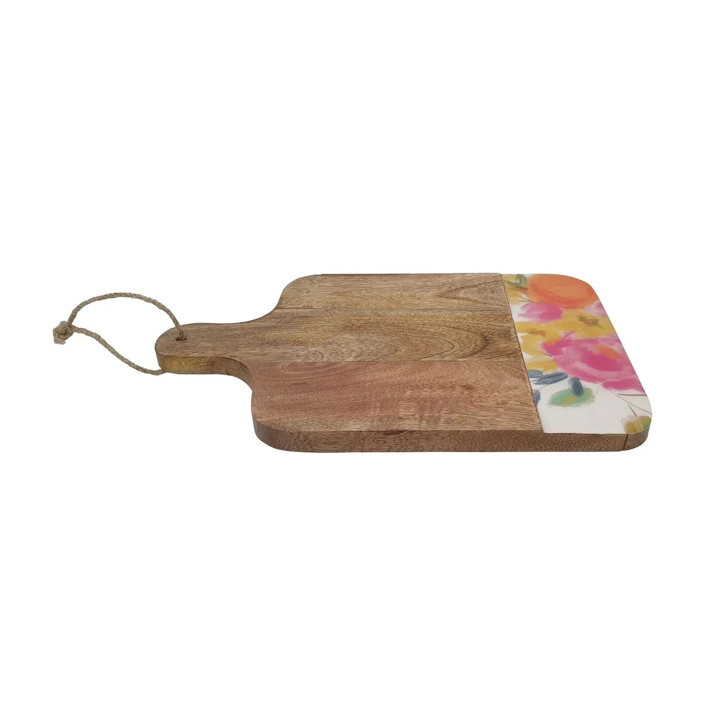 Everyday Wood Floral Cutting Board 13"