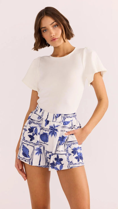Sylvie Elasticated Short, Postcard Floral
