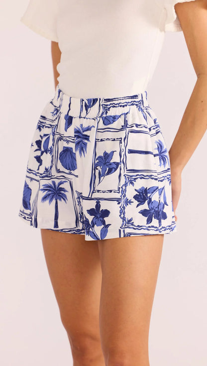 Sylvie Elasticated Short, Postcard Floral