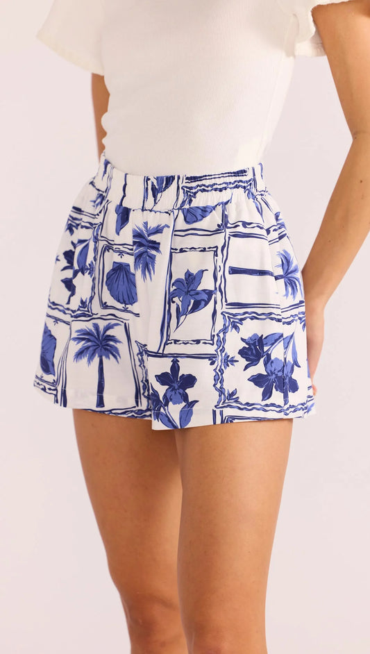 Sylvie Elasticated Short, Postcard Floral