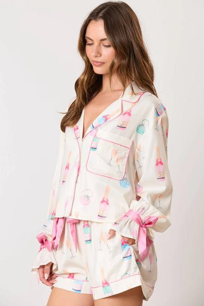 Champagne Theme Pj Set