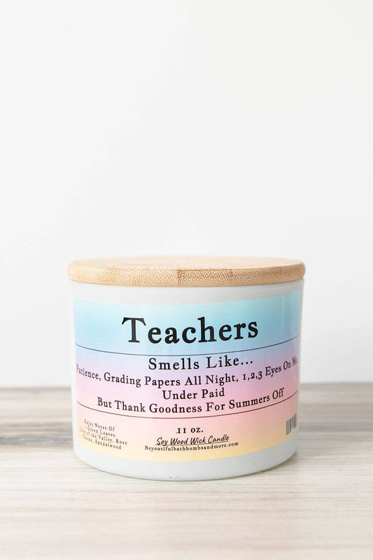 Teachers Conversation Wood Wick Candle