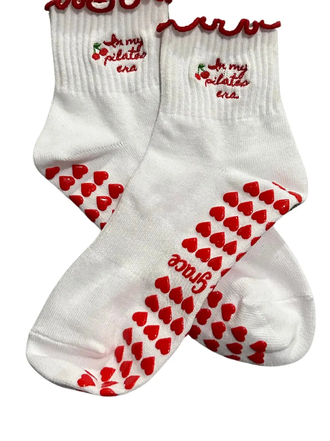 Red Cherry Pilates Socks