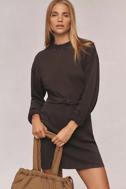 Asher Long Sleeve Mini Dress - Ash