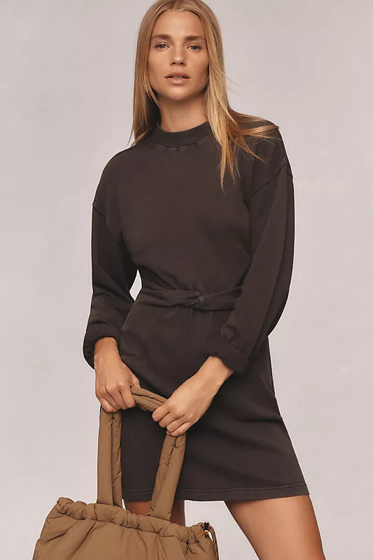 Asher Long Sleeve Mini Dress - Ash