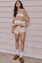 Callie Sweater Taupe Checkered, Small