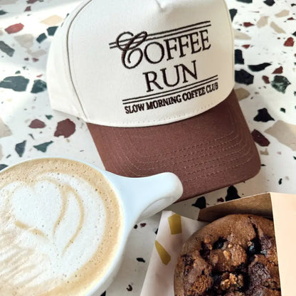 Coffee Run Brown Vintage Trucker Hat