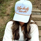 How Lucky Are We White Vintage Hat