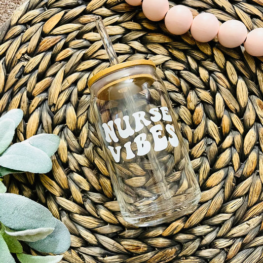 Nurse Iced Coffee Glass