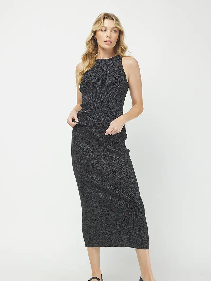 Lurex Sweater Midi Skirt