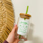 Aesthetic Matcha Beer Can Glass