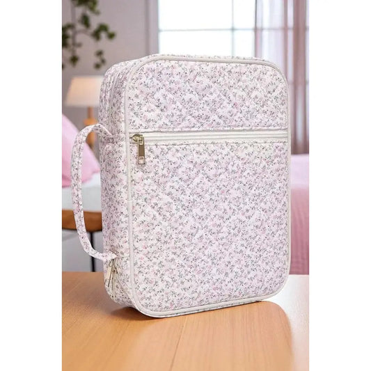 Naomi Pink Floral Print Bible Cover